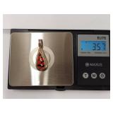 Vintage Sterling Silver Teardrop Pendant 950