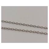 Sterling Silver Necklace with Green Gemstone