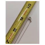 Sterling Silver Necklace with Green Gemstone