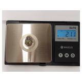 Sterling Silver Necklace with Green Gemstone