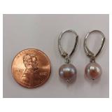 Sterling Silver Freshwater Pearl Earrings S925