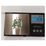 Sterling Silver Lizard Earrings with Enamel 925