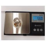 Elegant Sterling Silver Earrings with Yellow Gemstones