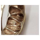 Vintage Sterling Silver Italian Ring Triangular Pattern