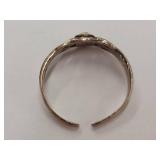 Vintage Sterling Silver Gemstone Braided Open Ring