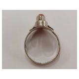 Elegant Sterling Silver Ring with Oval Red Stone