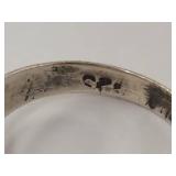 Elegant Sterling Silver Ring with Oval Red Stone