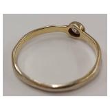 Sterling Silver Ring with Stone Accent Design