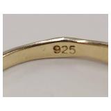 Sterling Silver Ring with Stone Accent Design