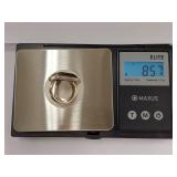 Sterling Silver Ring with Triangular Black Stone