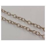 Elegant Sterling Silver Chain with Gold-Plated Oval Pendant