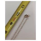 Elegant Sterling Silver Chain with Gold-Plated Oval Pendant