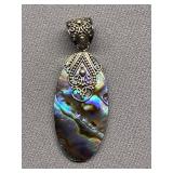 Sterling Silver 925 Abalone Pendant