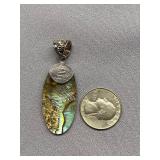 Sterling Silver 925 Abalone Pendant