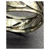 Vintage Sterling Silver 925 Woven Band Ring Size 6.5