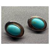 Vintage Sterling Silver 925 Turquoise Earrings