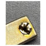 Geometric Sterling Silver 925 Mosaic Ear Studs Rectangular Stone Inlay