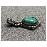 Vintage Sterling Silver 925 Turquoise Pendant