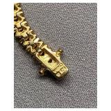 Gold-Plated Cubic Zirconia Sterling Silver Bracelet 925