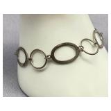 Sterling Silver 925 Oval Link Bracelet