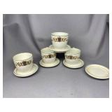 Vintage Masonic Porcelain Demitasse Set
