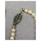 Assorted Signed Gold tone, Silver tone & faux Pearl Necklaces