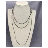 Lot 2 Italian 925 Sterling Silver Necklace