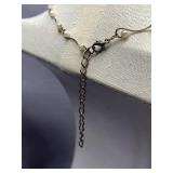 Vintage Sterling Silver 925 Pearl Necklace and Earrings Set