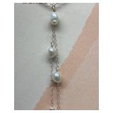 Wander and Lust Pearl Drop Necklace Sterling Silver 925