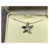 Starfish Sterling Silver 925 Pendant Necklace