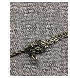 Sterling Silver 925 Necklace with Purple Gemstone