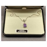 Sterling Silver 925 Pendant Necklace Cubic Zirconia