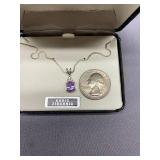 Sterling Silver 925 Pendant Necklace Cubic Zirconia