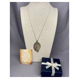 Sterling Silver 925 Leaf Pendant