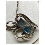 Sterling Silver 925 Heart Pendant Necklace