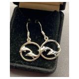 Creed Sterling Silver 925 Dolphin Earrings