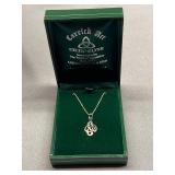 Carrick Art Celtic Sterlinig Silver 925 Pendant Necklace 18"