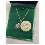 Carrick Art Celtic Sterlinig Silver 925 Pendant Necklace 18"