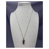 Sterling Silver 925 Floral Pill Box Pendant Necklace