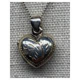 Sterling Silver 925 Heart Locket Necklace