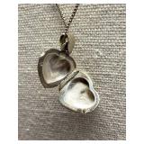 Sterling Silver 925 Heart Locket Necklace