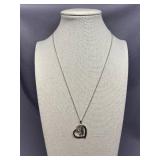 Sterling Silver 925 Sister Heart Pendant