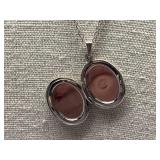Vintage Sterling Silver 925 Locket Necklace