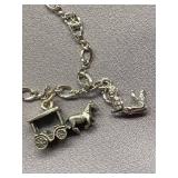 Vintage Sterling Silver 925 Charm Bracelet