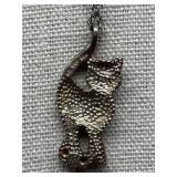 Sterling Silver 925 Cat Necklace