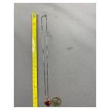 925 Sterling Silver Heart Garnet Necklace