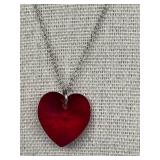 Red Heart Sterling Silver 925 Pendant Necklace