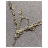 Sterling Silver 925 Necklace Lot with Cross & Coin Charms