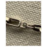 Sterling Silver Box Link Necklace 925