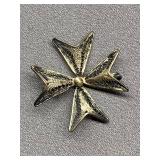 Vintage Maltese Sterling Silver 800 Cross Brooch